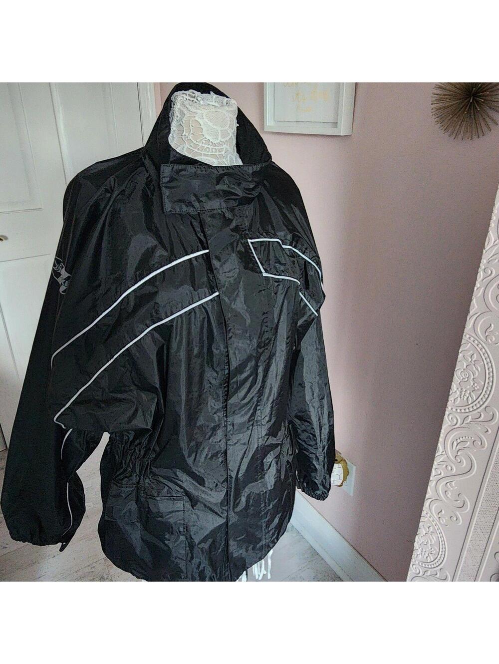 Joe Rocket RS-2 Men’s 3XL Black Waterproof Motorcycle Rain Jacket Reflective